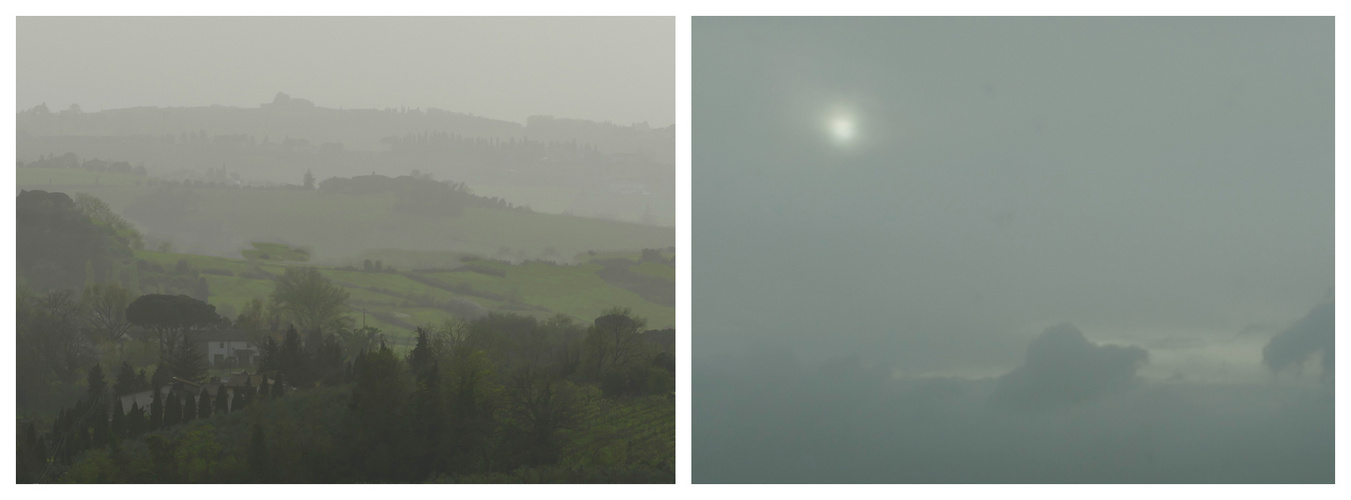 TEMPETE DE SABLE EN TOSCANE !