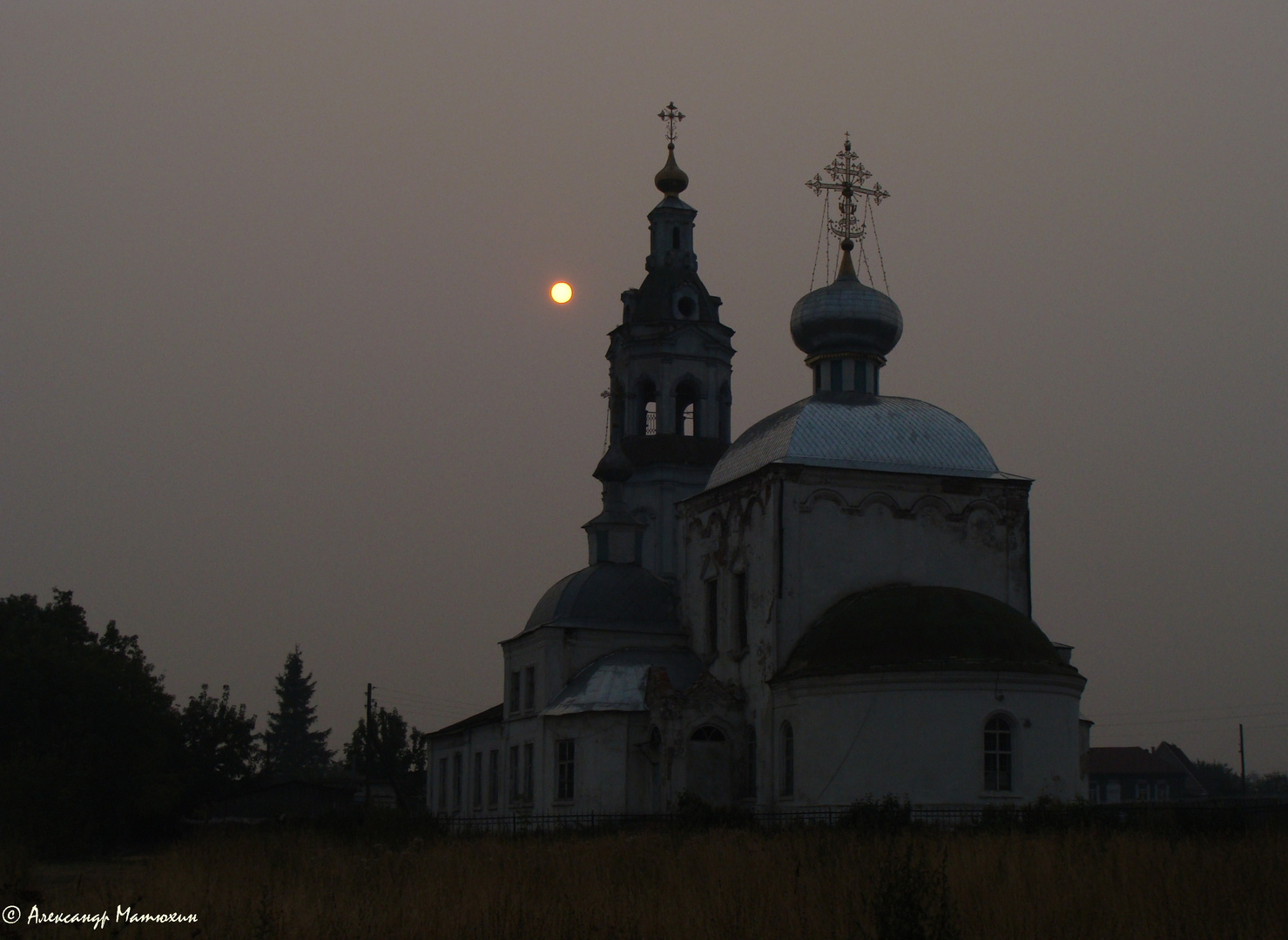 Temple at dusk