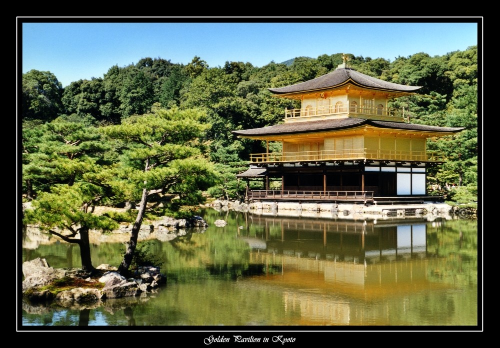 Temple of the Golden Pavilion in Kyoto, Japan