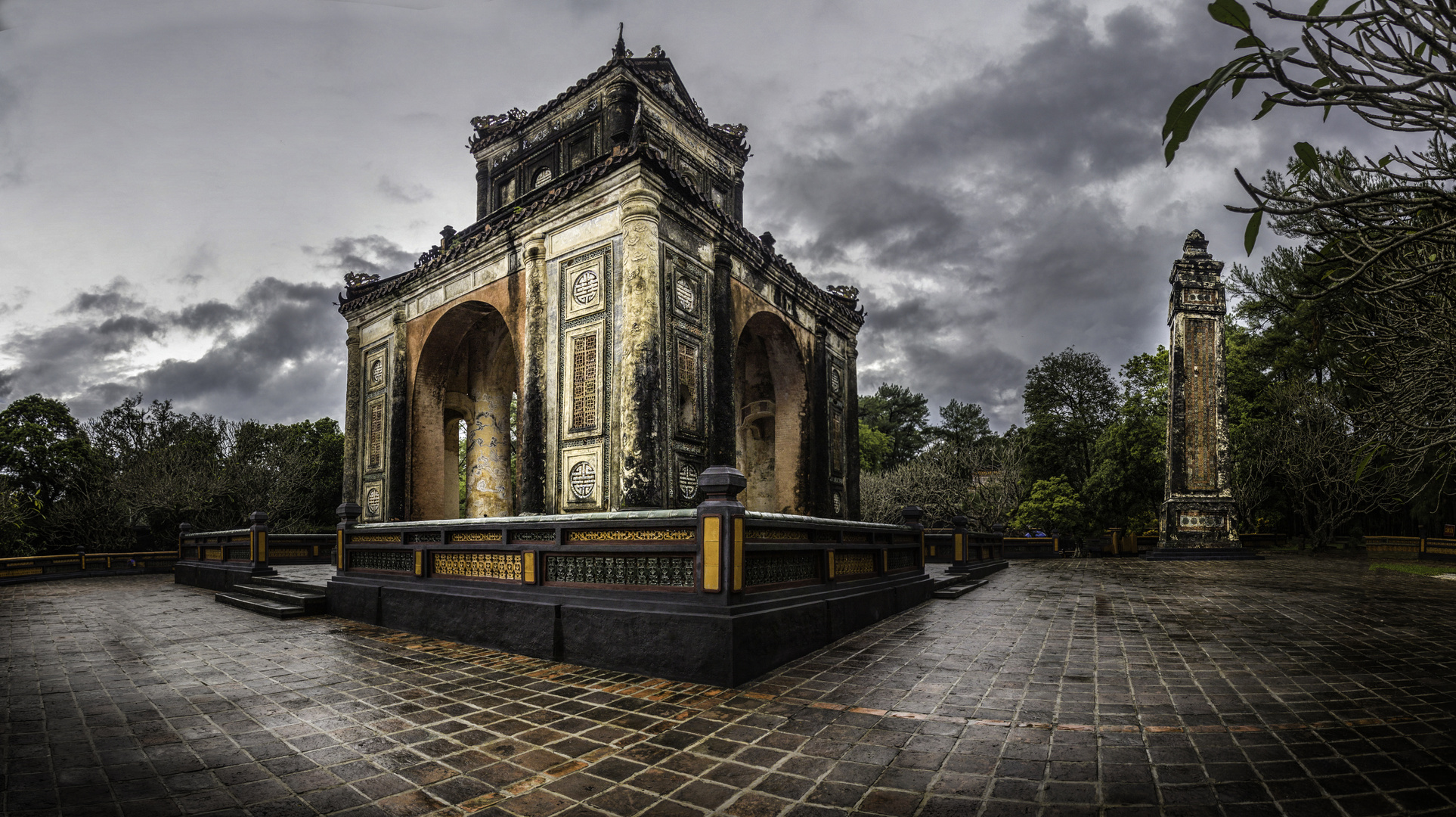 Templo de Hue (Vietnam). Panorámica 