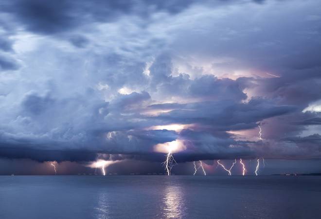 temporale sul mare