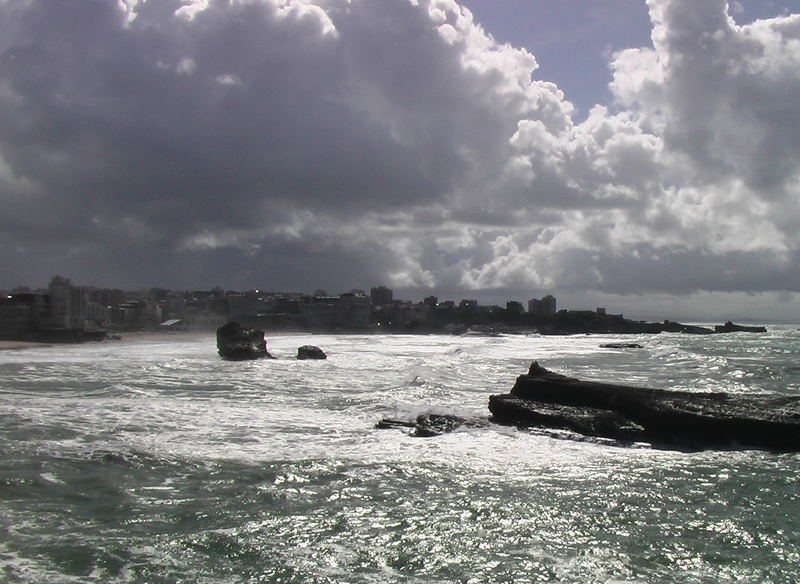 Temps gris sur Biarritz