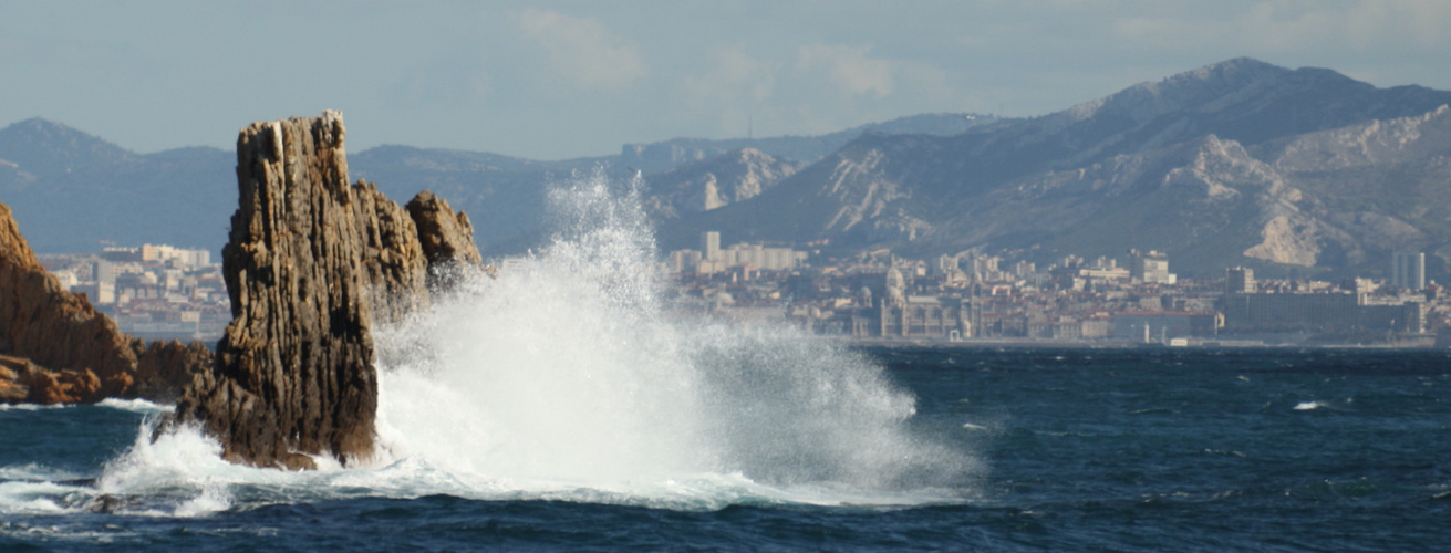 Tempête au large de Marseille