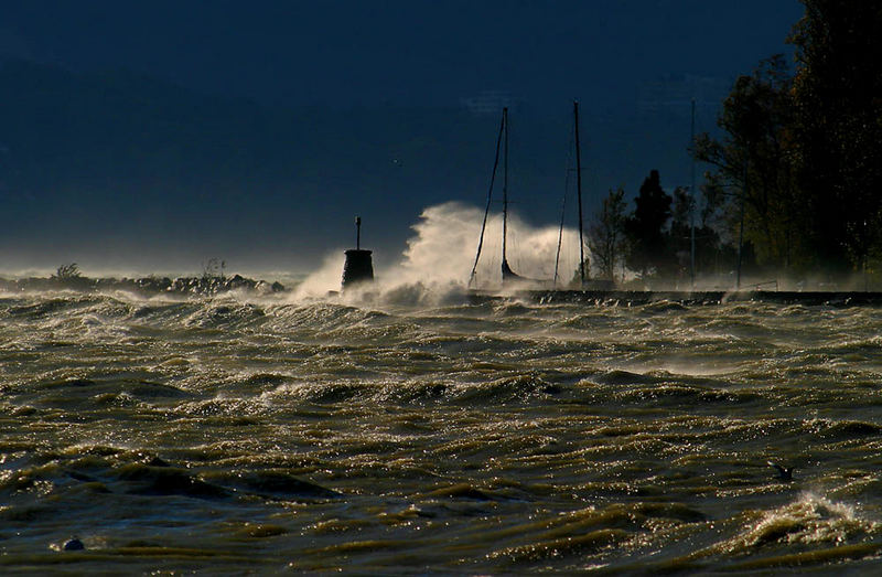 Tempête d'hiver sur le Léman