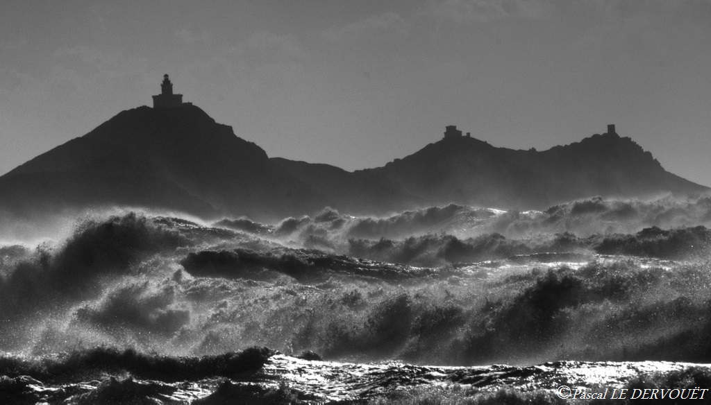 Tempête Fionn , îles sanguinaires , Ajaccio , 17/01/2018