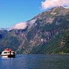 Tenderboot im Geiranger Fjord