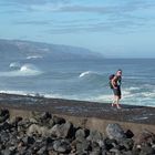 Teneriffa - Puerto de la Cruz, Brandung an der Playa Jardin