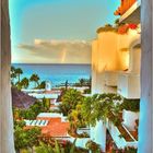 Teneriffe: Blick von einem Balkon der Hotelanlage Jardin Tropical