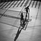 tennis lights and shadows