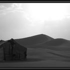 Tente berbère plantée dans le sahara