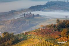 Tenuta la Volta, Piemont im morgentlichen Nebel