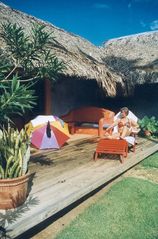 Terasse unseres Bungalows im Hotel Bahia Las Ballenas.