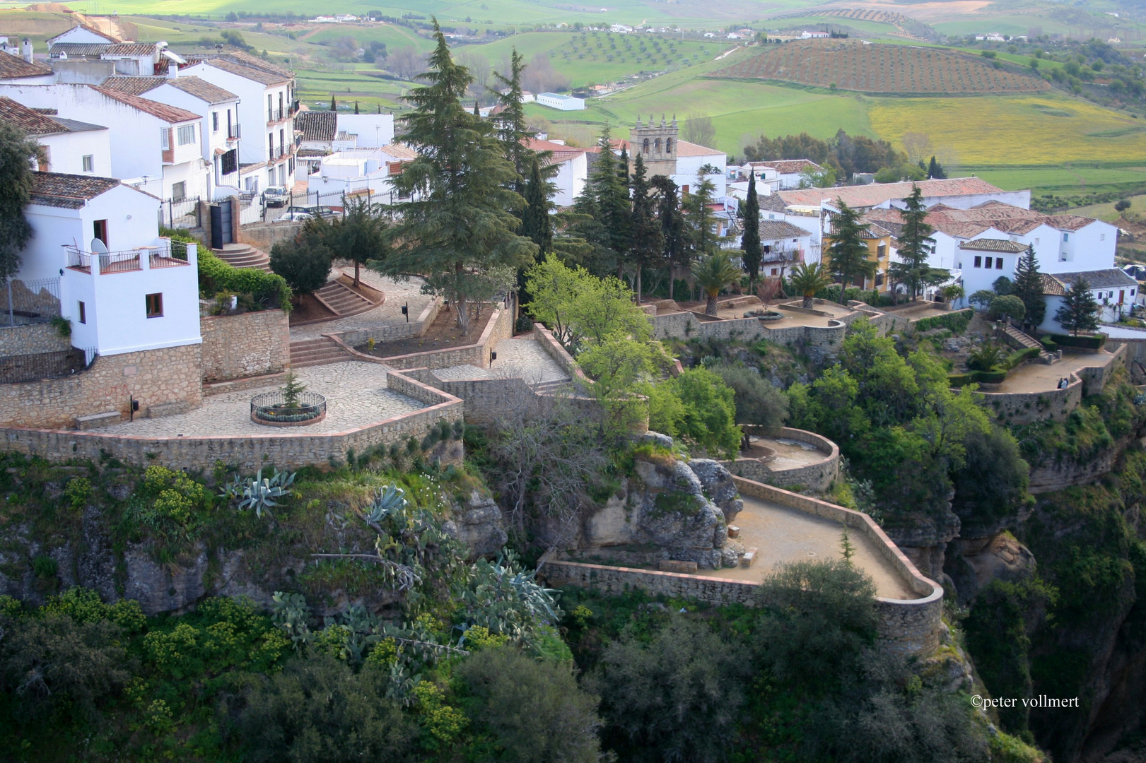 Terassen an der Schlucht in Ronda