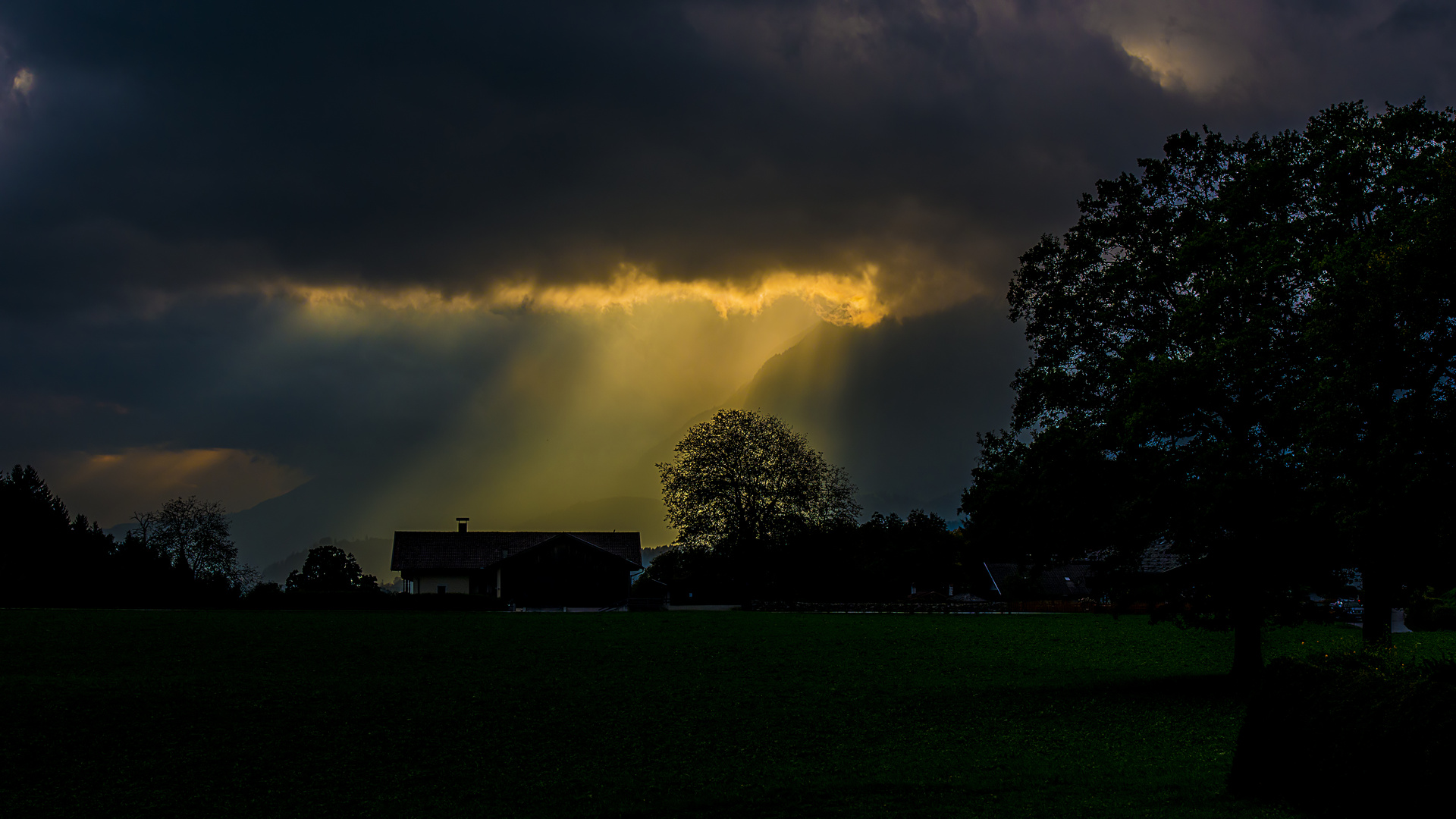 Terassenblick im Herbst