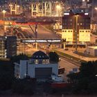 Terminal Tollerort von der Köhlbrandbrücke aus gesehen