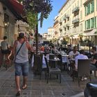 Terrace on the sidewalk.