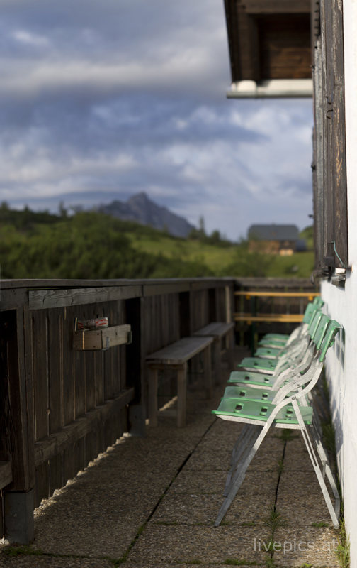 Terrasse der Sonnschienhütte