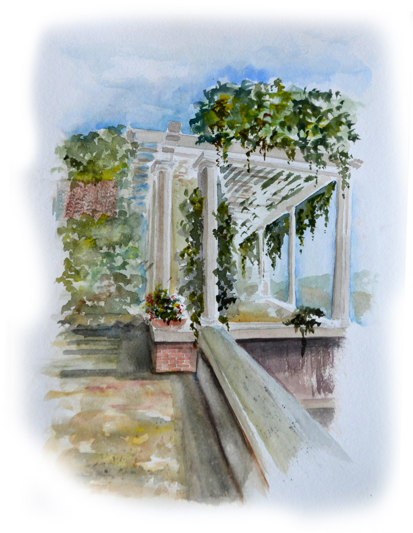 Terrasse der Villa del Monte