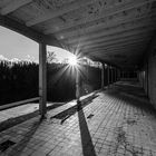 Terrasse einer ehemaligen Lungenheilstätte im Harz