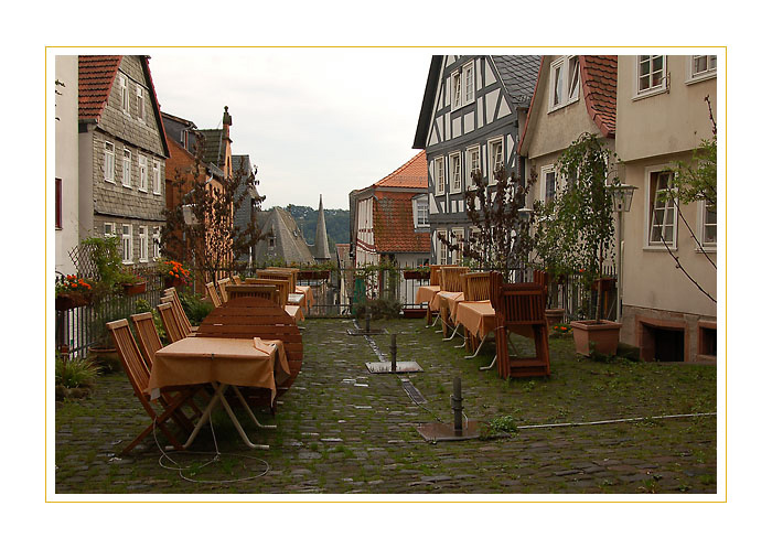 Terrasse im Herbst