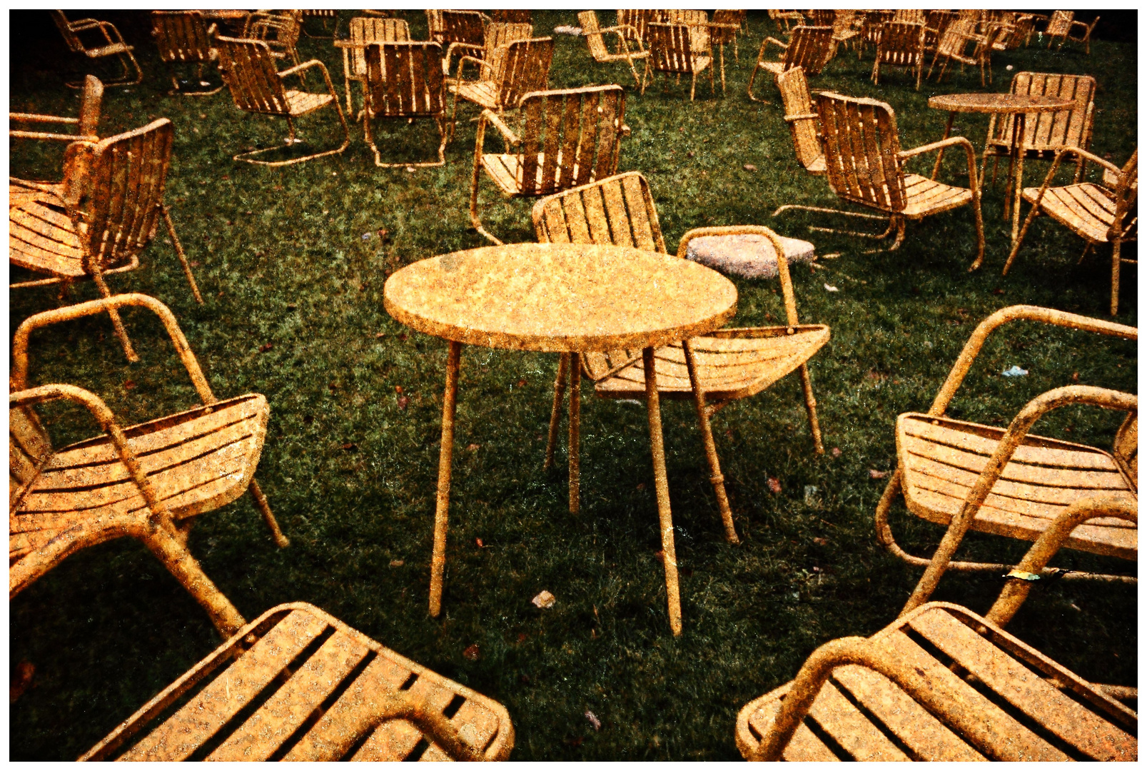 Terrasse im Regen