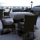 Terrasse im Winter