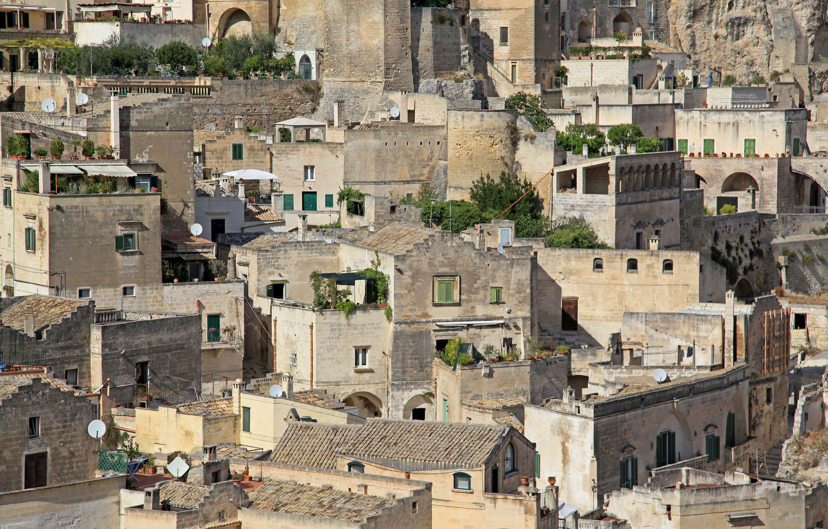 Terrassen in Matera