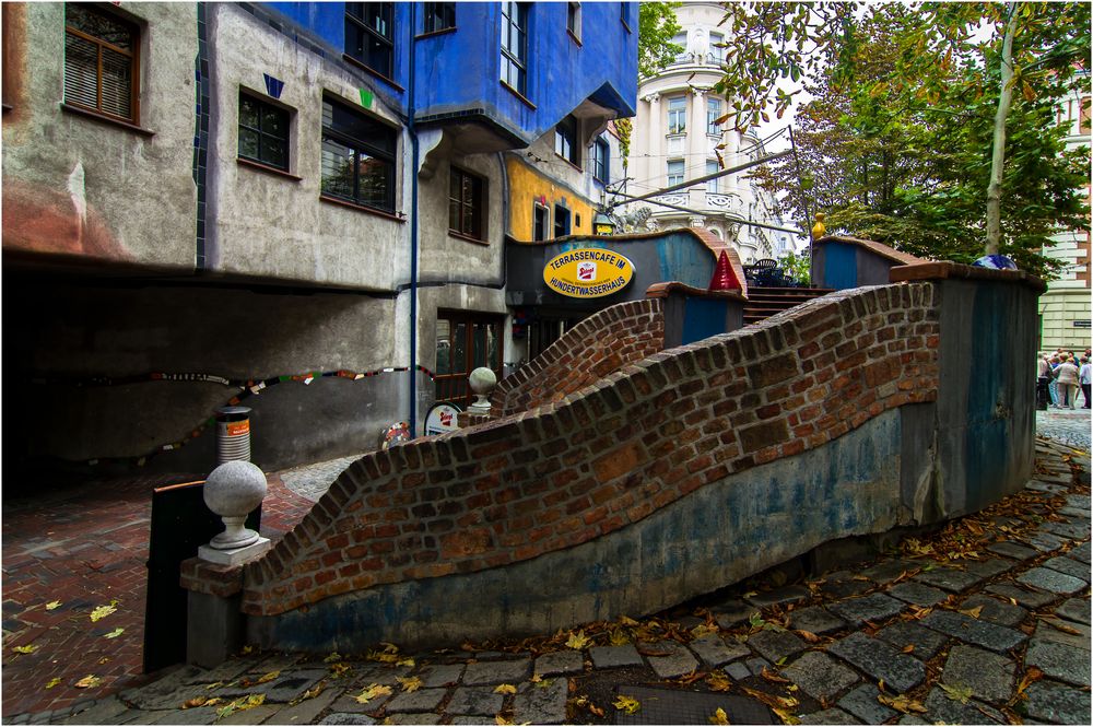 Terrassenhauscafé im Hundertwasserhaus