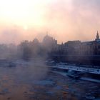 Terrassenufer Dresden, Anfang Februar, morgens 8:30Uhr, 19 Grad Minus