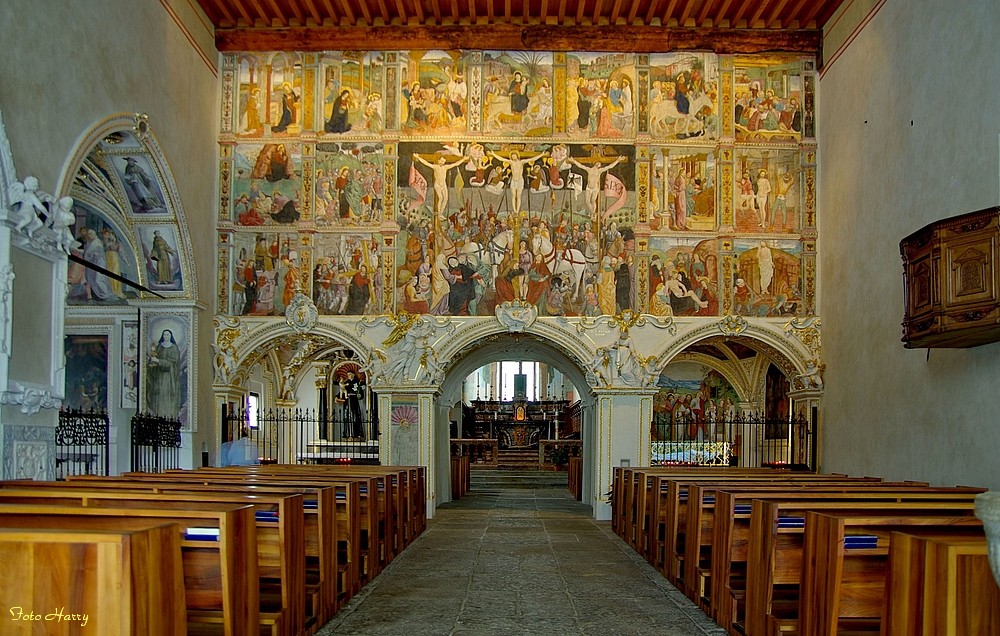 Tessiner Kirchen,- die Kirche "S.Maria della Grazie" in Bellinzona.