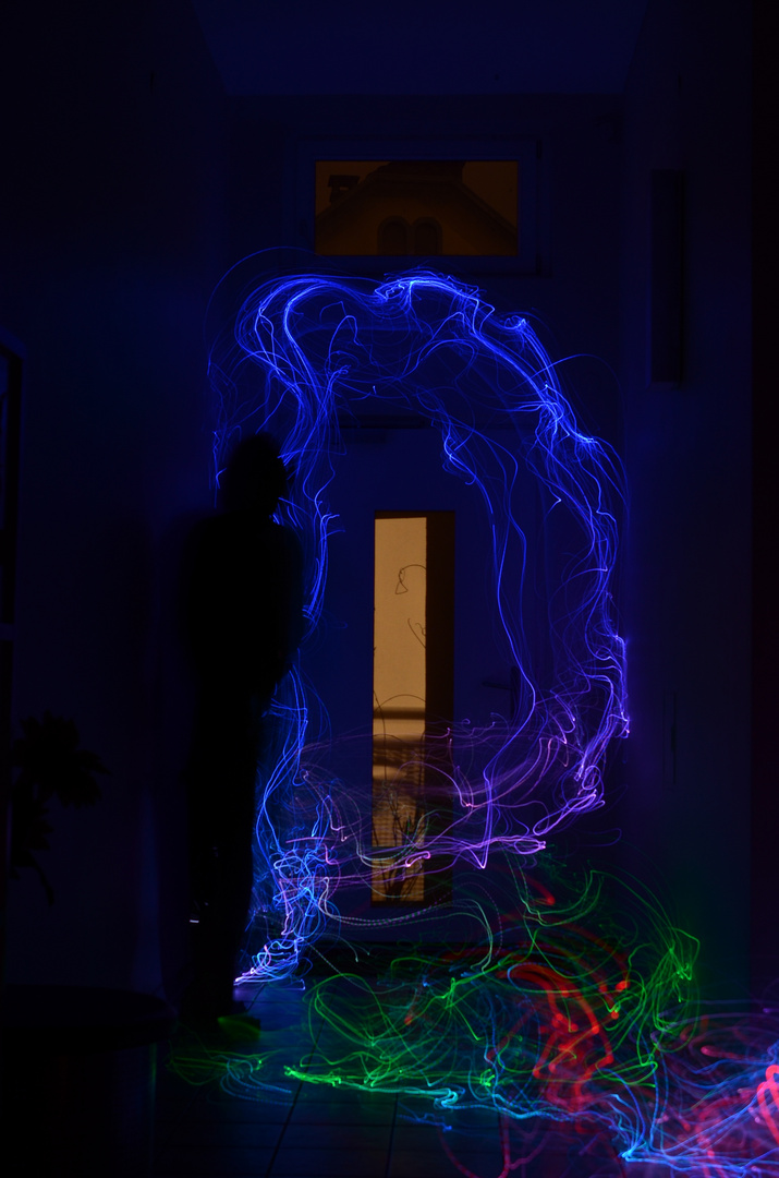 test des neuen lightpainter / man in black