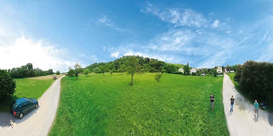 Testaufnahme mit Hectacopter / Drohne für Luftaufnahmen in 360°