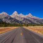 Teton Park Road am Windy Point, Wyoming, USA