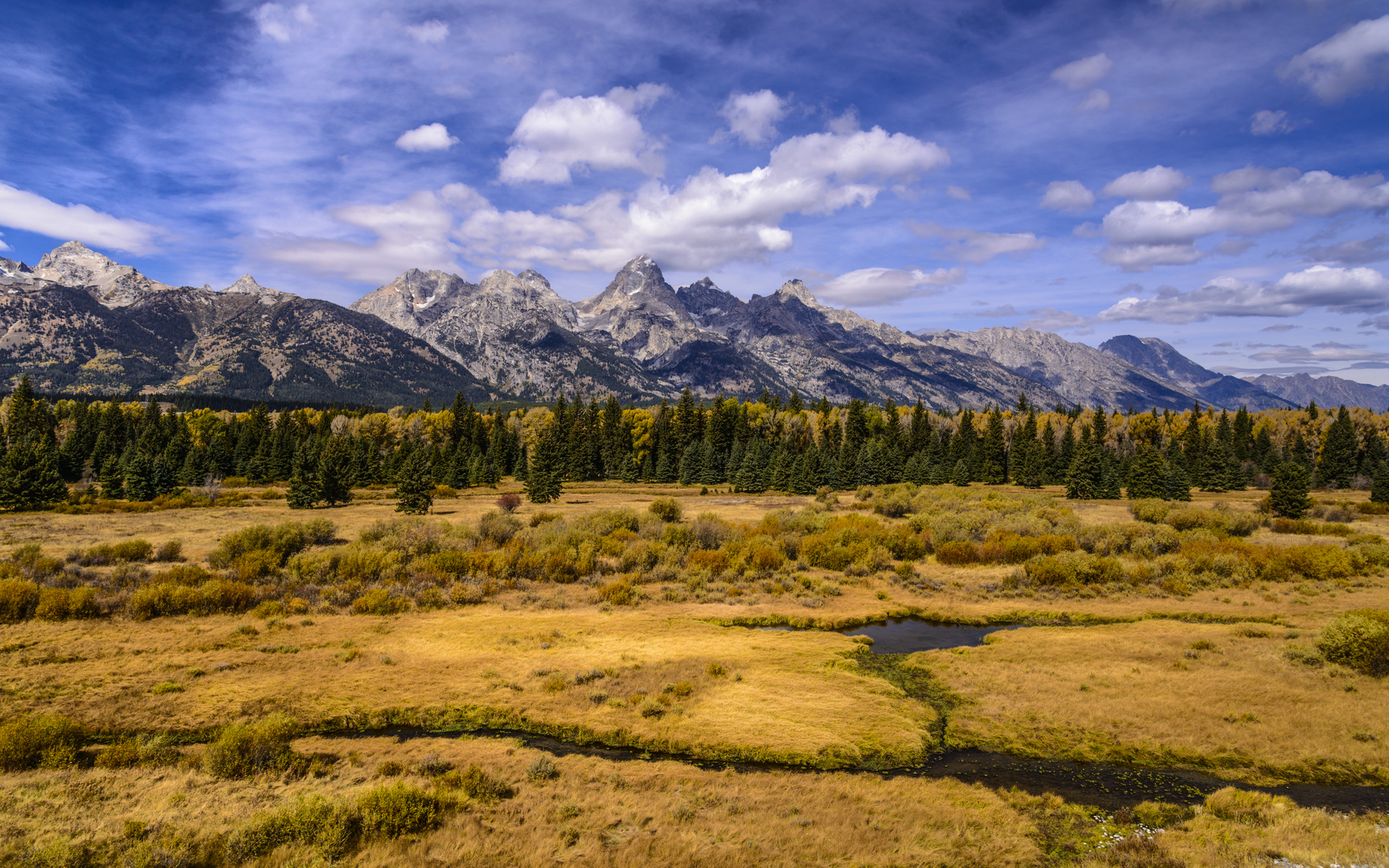 Teton Range, Blacktail Ponds Overlook, Wyoming, USA