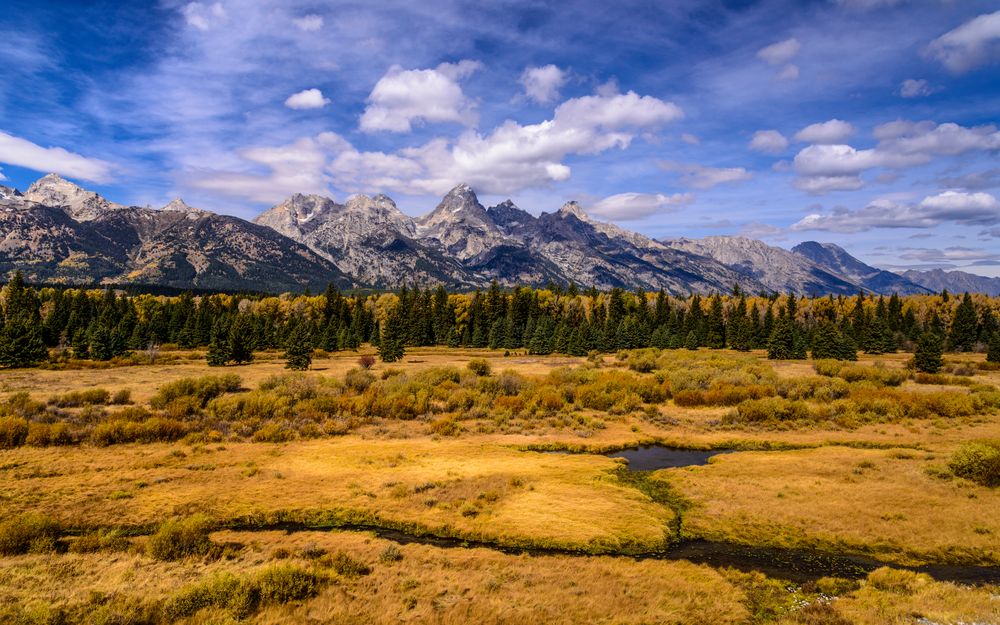 Teton Range, Blacktail Ponds Overlook, Wyoming, USA