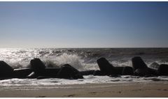 Tetrapoden am Strand von Sylt-Hörnum