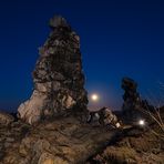 Teufelsmauer im Mondschein