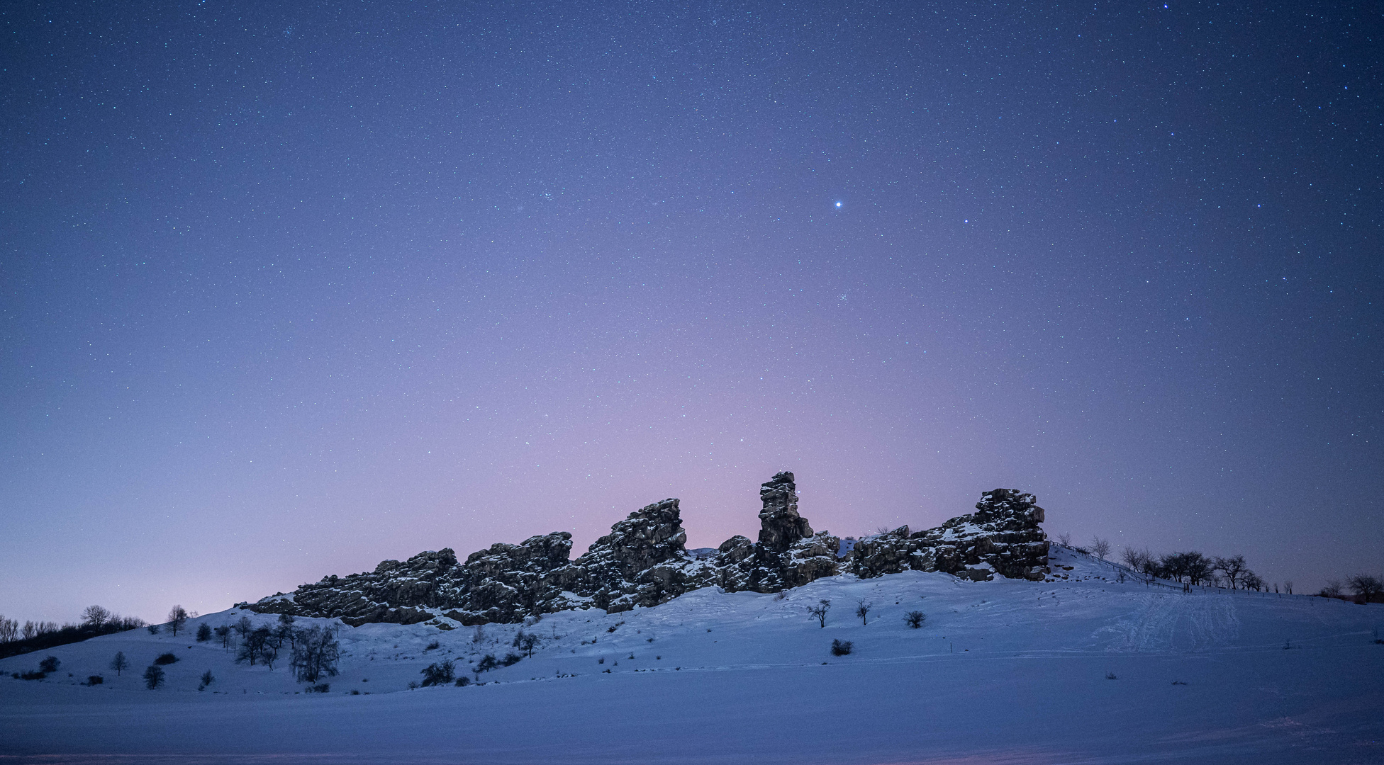 Teufelsmauer im Schnee