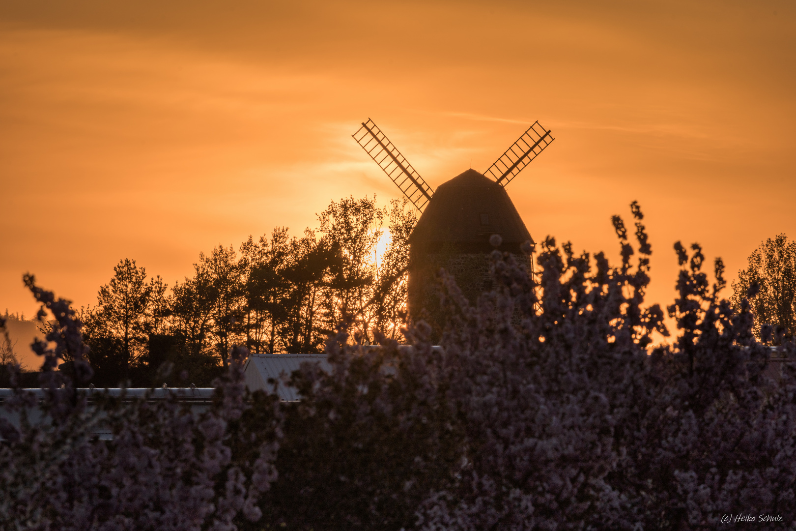 Teufelsmühle Warnstedt im Sonnenuntergang