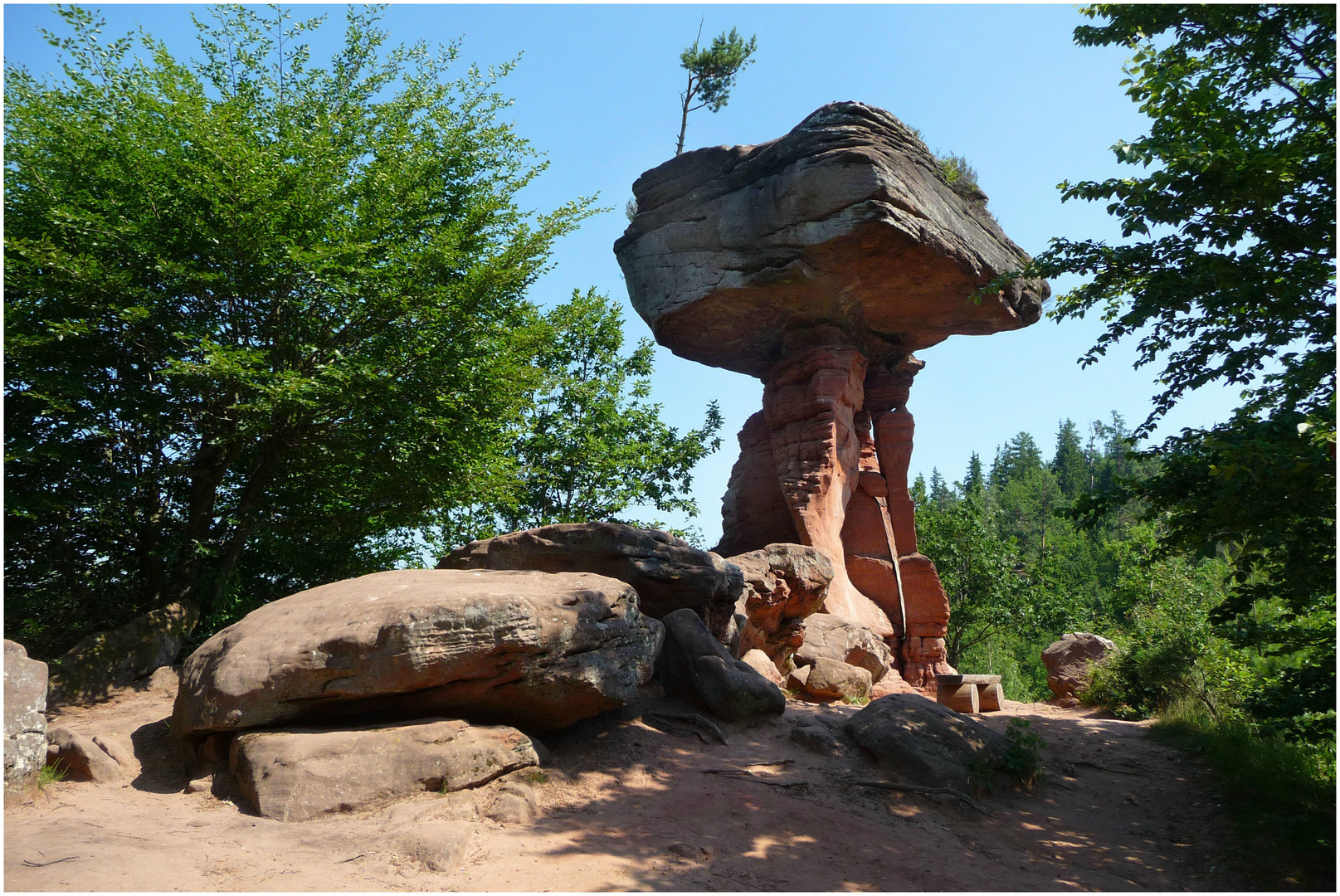 Teufelstisch im Dahner Felsenland / Pfalz