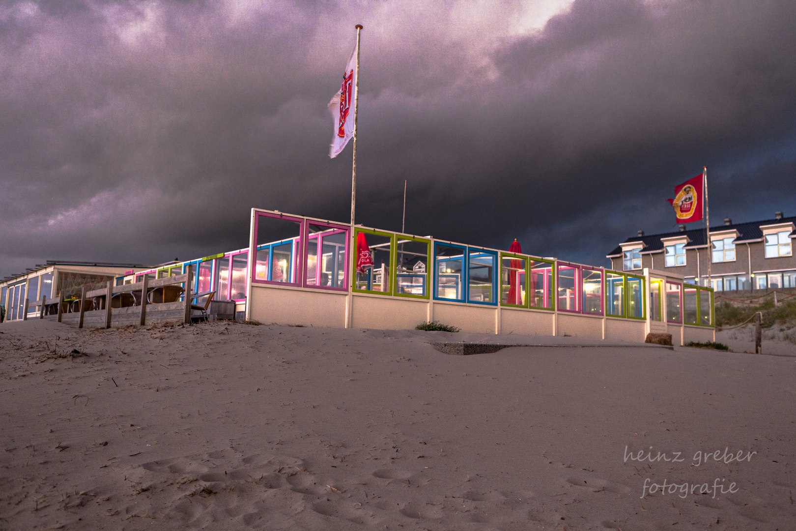 Texel- Gewitterstimmung am Strandpaal