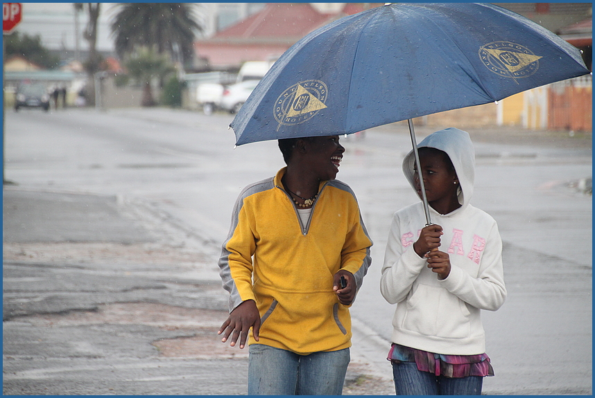 TEXT+FOTO: Lachen im Regen ... bei Kapstadt  +Reportagestory