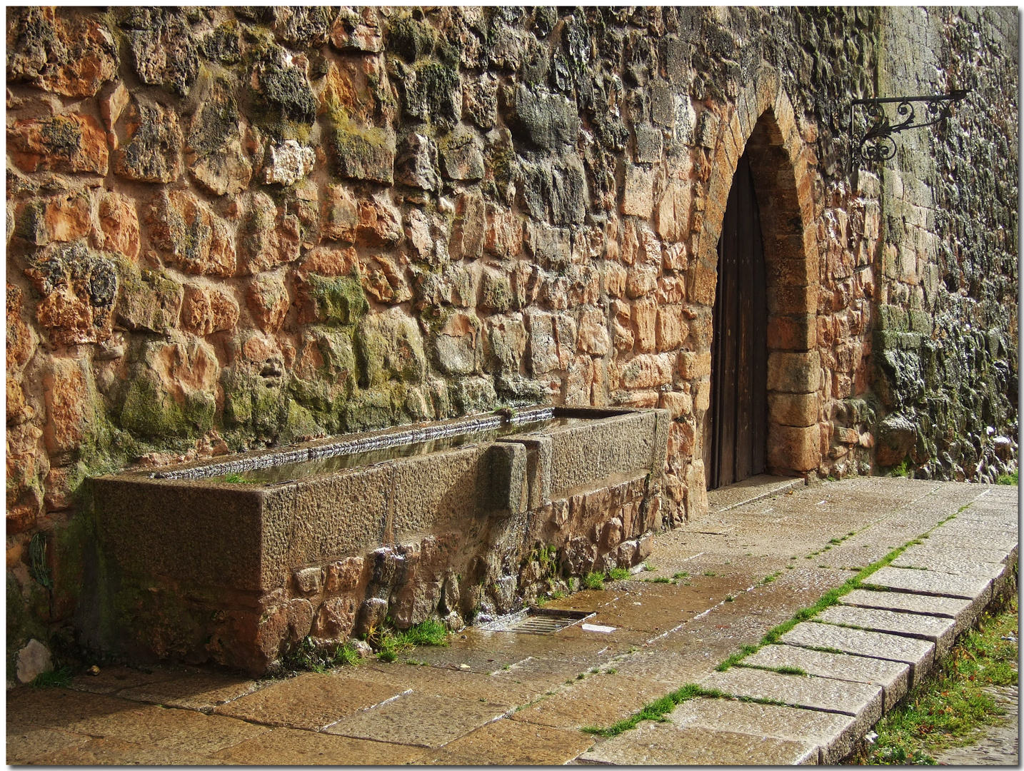 Texturas de piedra y agua