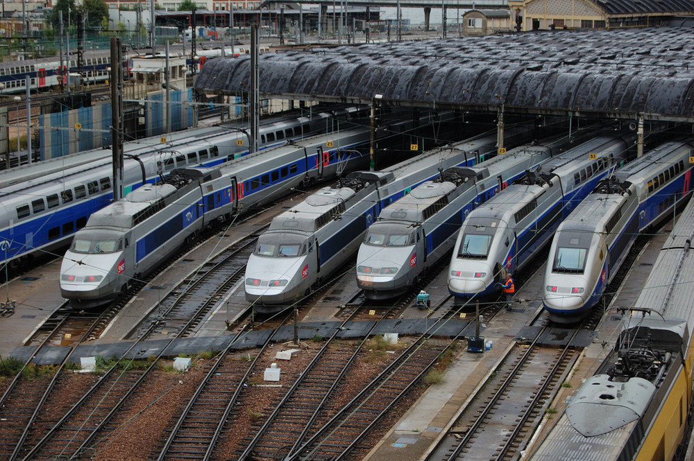 TGV-Treffen im Betriebswerk Sud-Est bei Paris