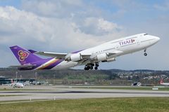 Thai Airways Boeing 747-400 HS-TGP Takeoff Rwy 16 ZRH