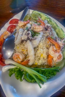 Thai food Khao Phad Thalae