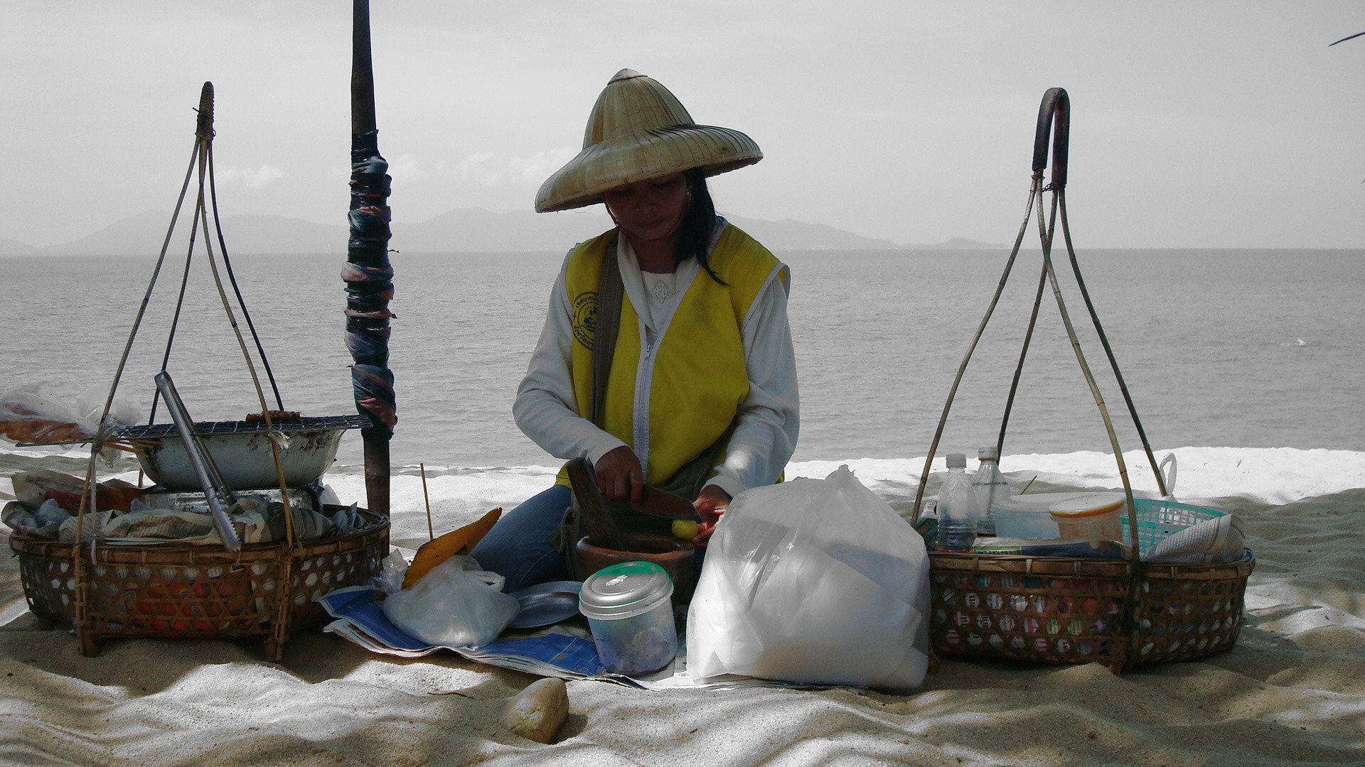 Thai-Frau bei der Arbeit