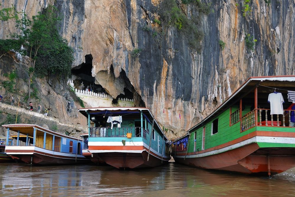 Tham Ting at the Mekong riverside