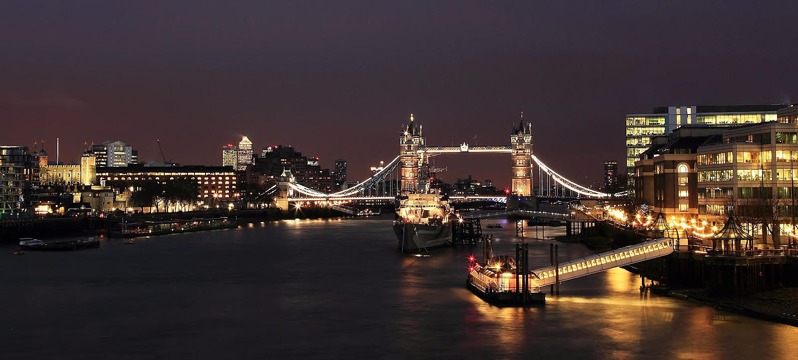 THAMES AND TOWER BRIDGE..