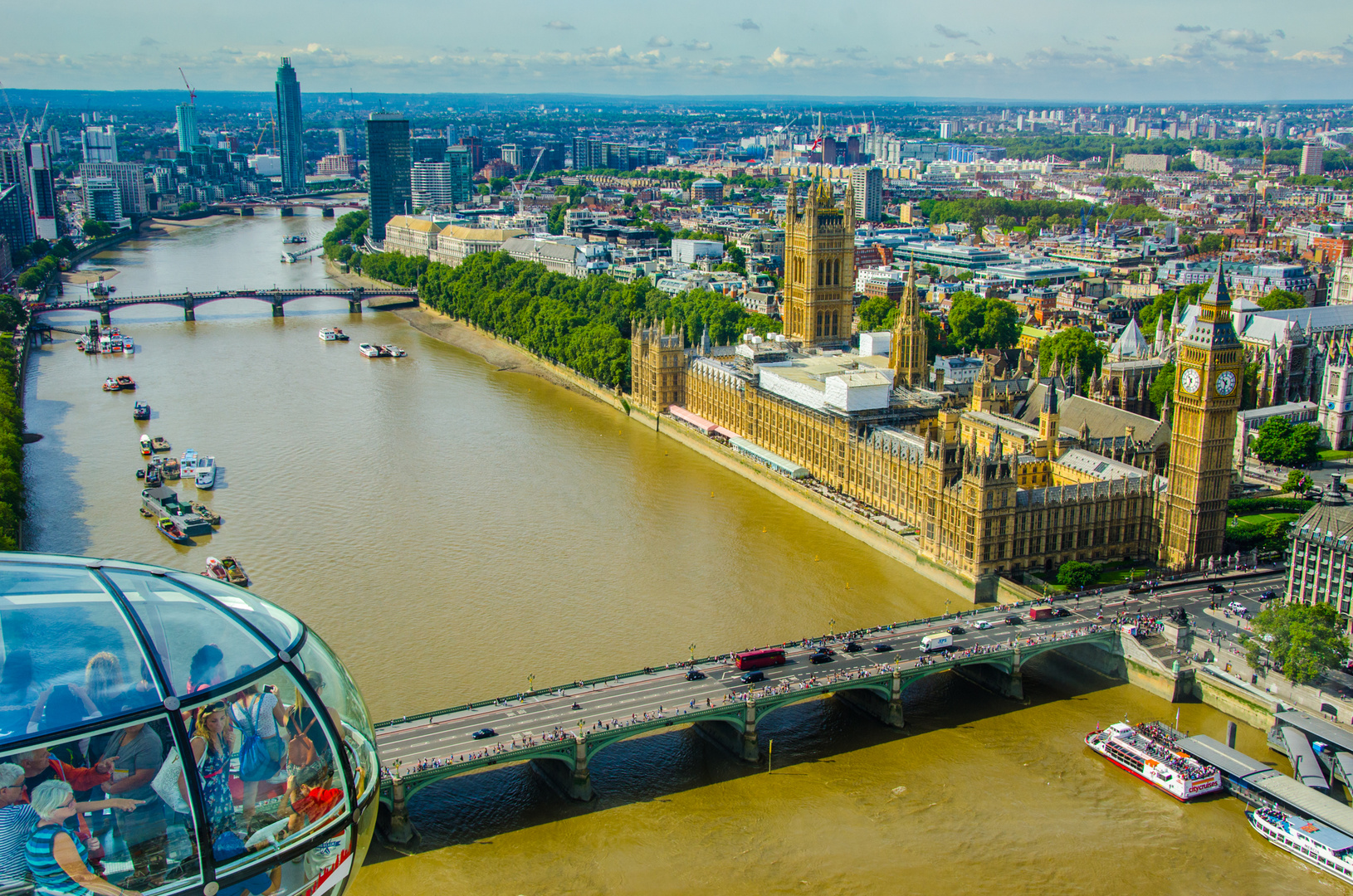 Thames River seen from London Eye